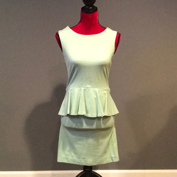 Mint green peplum dress - Picture 1 of 6